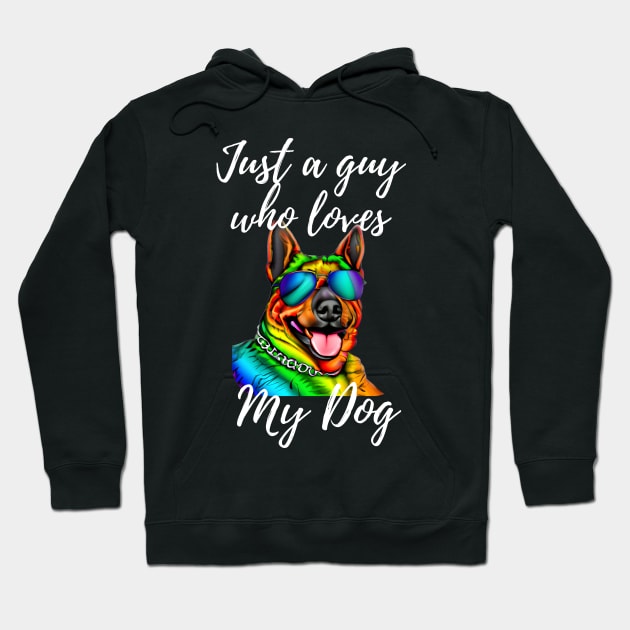 Just a guy who loves my dog Hoodie by Aspectartworks